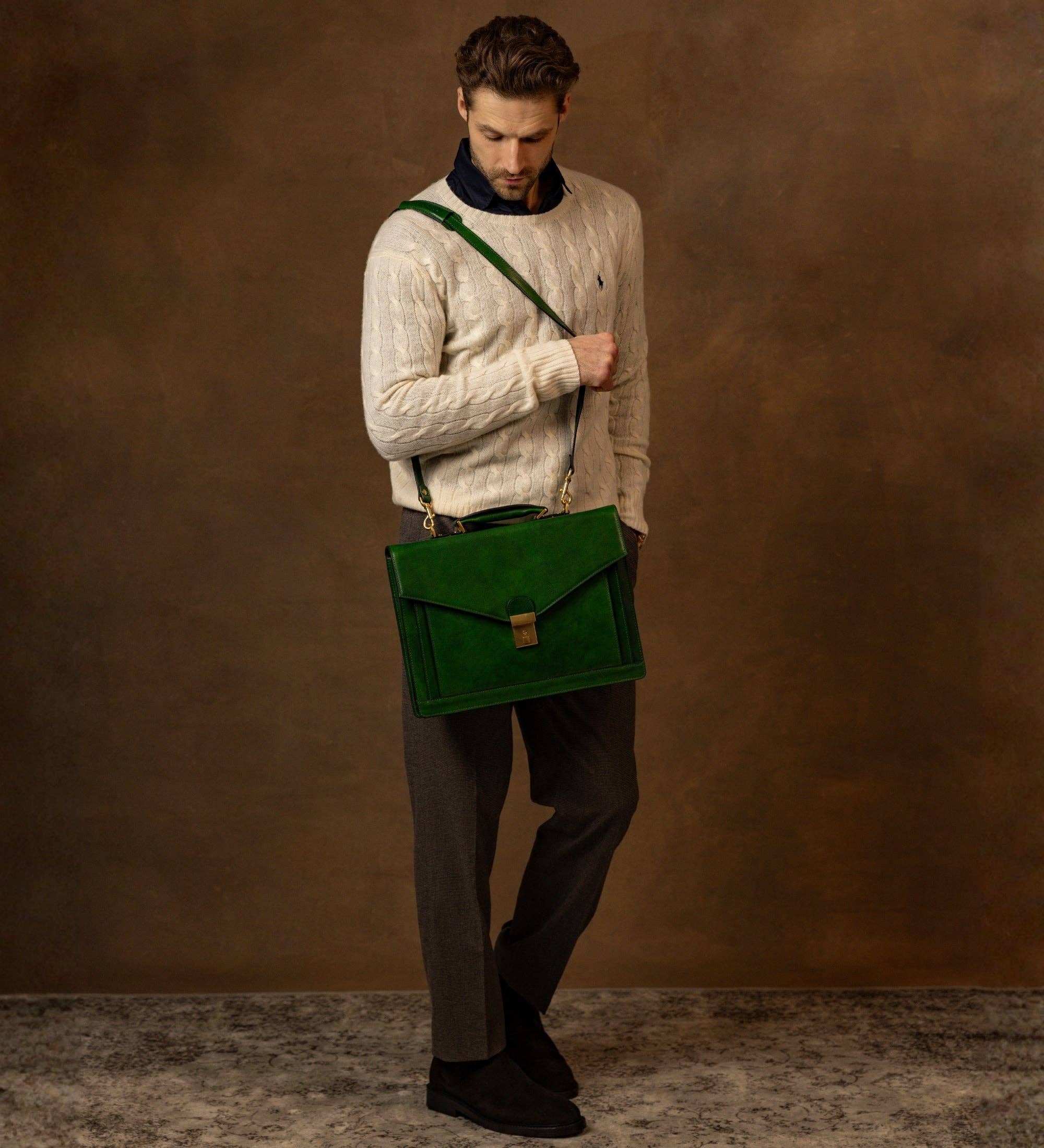 Time Resistance – Großhandel Aktentasche – Unisex – Klassische Design-Lederaktentasche - Der Magus45