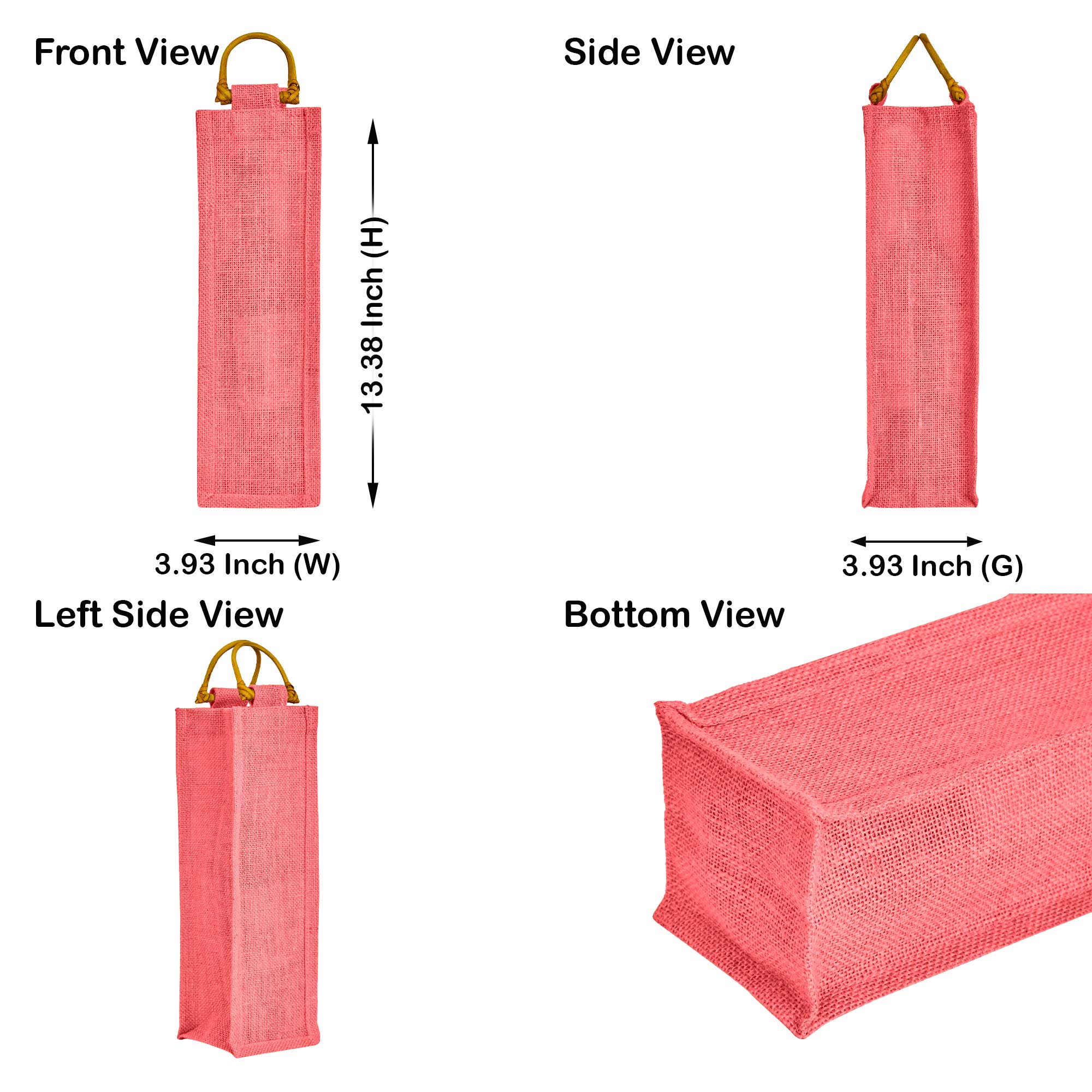 ecojutebags - Wholesale Wine Gift Bag - Eco Jute Wine Bags  7-Pack with Wooden D Handles for Gifting10