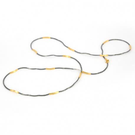 Lange ketting 127cm Zilver met verguld voor wholesale door Korczynski Design Jewellery