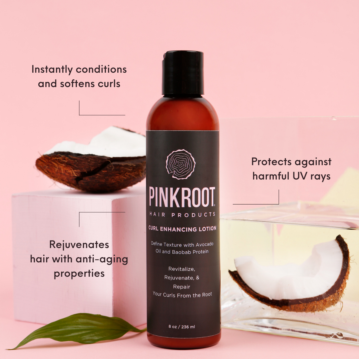Pink Root Products - Wholesale Hair Leave-In Conditioner - Curl Enhancing Lotion2