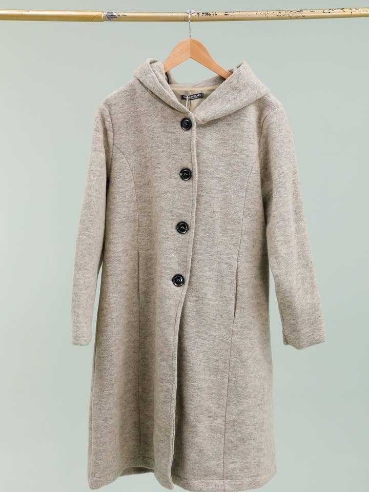 la maison des fibres naturelles - Wholesale Coat - Women's - Long plain wool coat 99320 20% Polyester - 80% Wool5