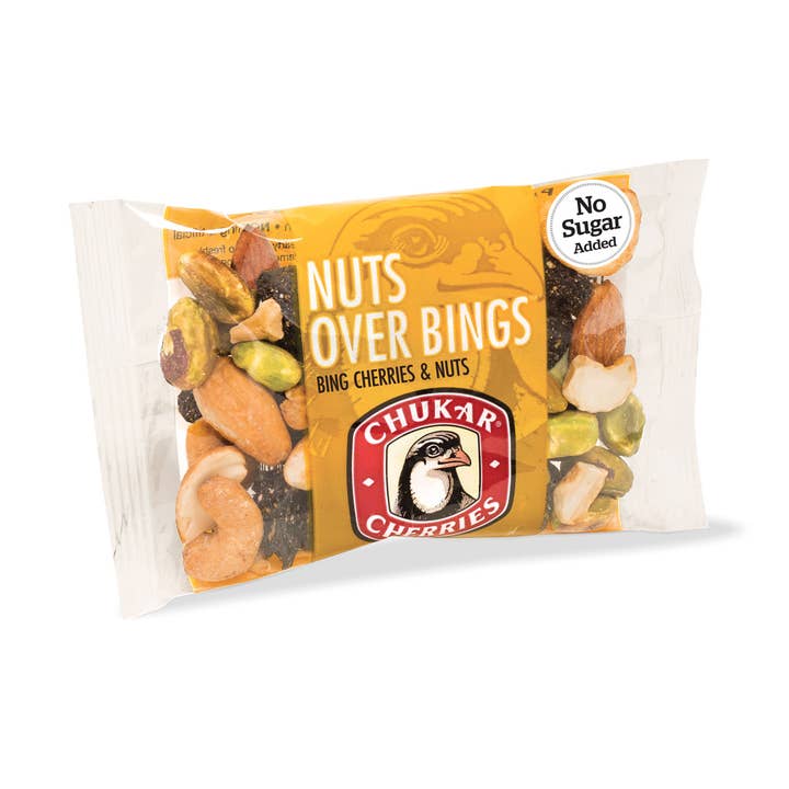 1.85 oz Nuts Over Bings - Fruit and Nut Energy Mix for wholesale by Chukar Cherry Company