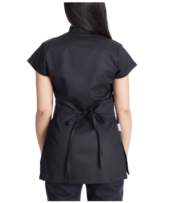 West Rose abbigliamento professionale - Wholesale Healthcare Uniform - Women's - JASMINE BLACK GOLD WORK KIMONO2