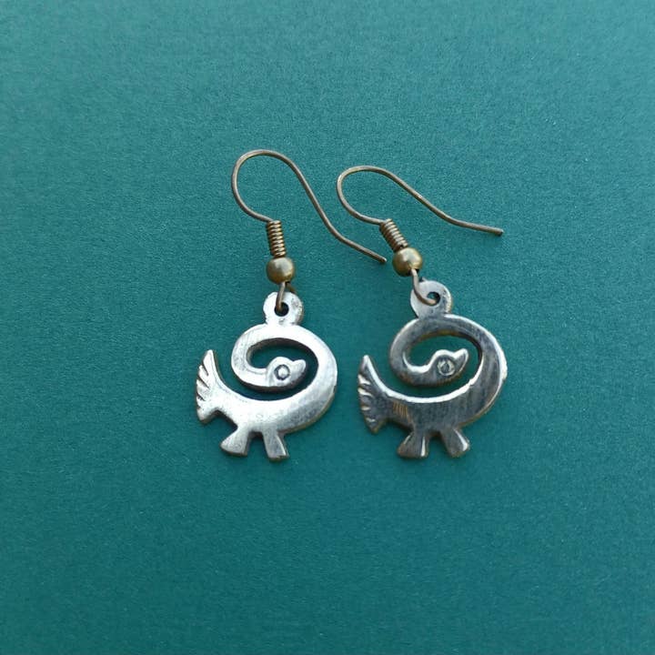 Brass African Adinkra "Sankofa" Earrings for wholesale by Marsha Marsha Jewelry