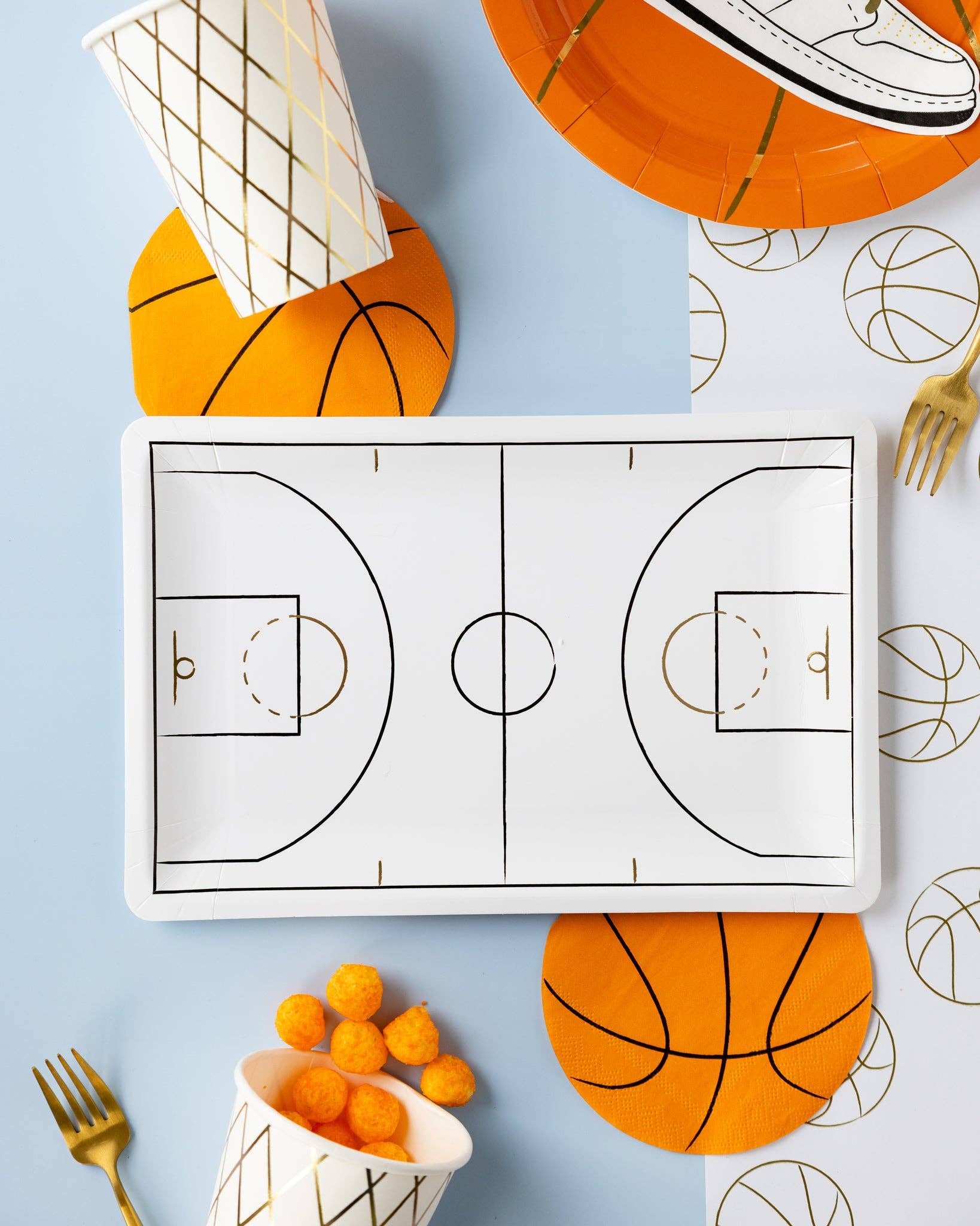 My Mind’s Eye - Wholesale Disposable Plate - BBL1041 - Basketball Court Shaped Paper Plate1