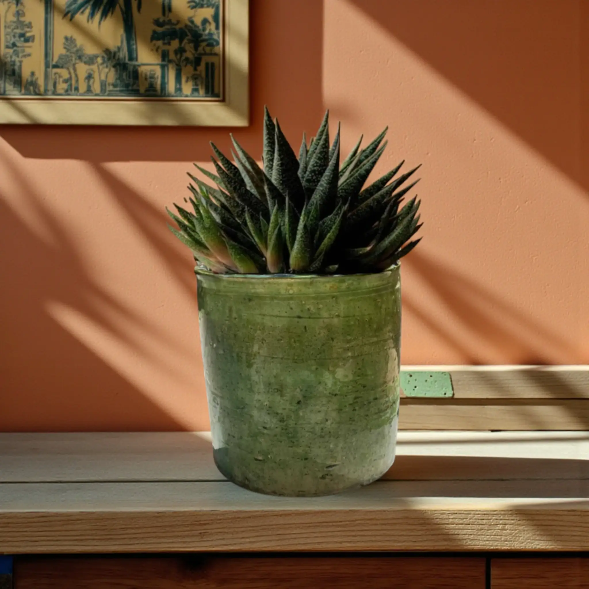 Moroccantastics - Wholesale Plant Pot - Handmade Tamegroute Green Planter / Candle Vessel1