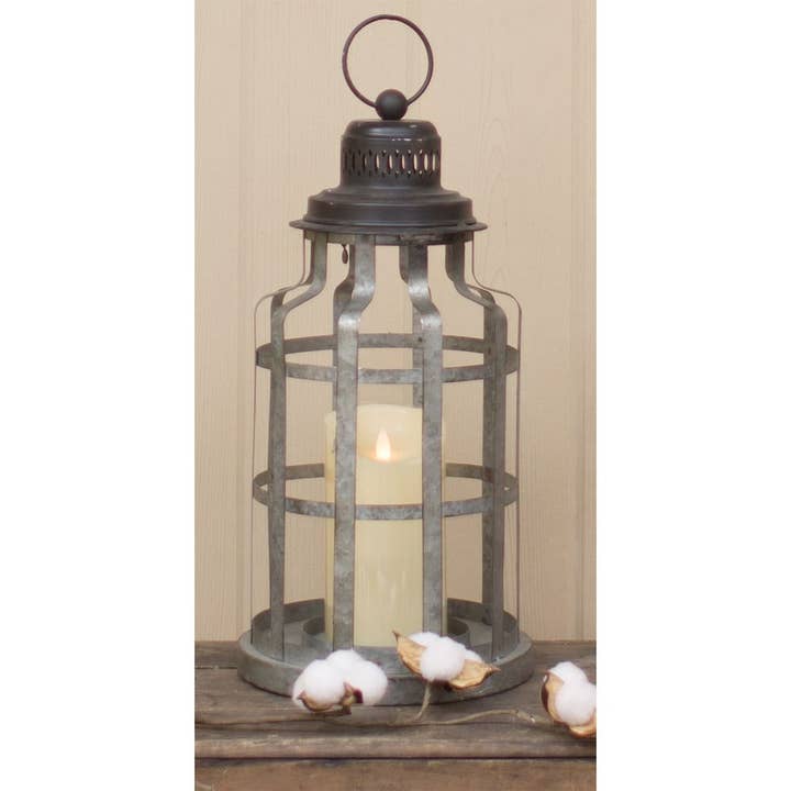 WT Collection - Wholesale Lantern - Galvanized Round Cage Lantern