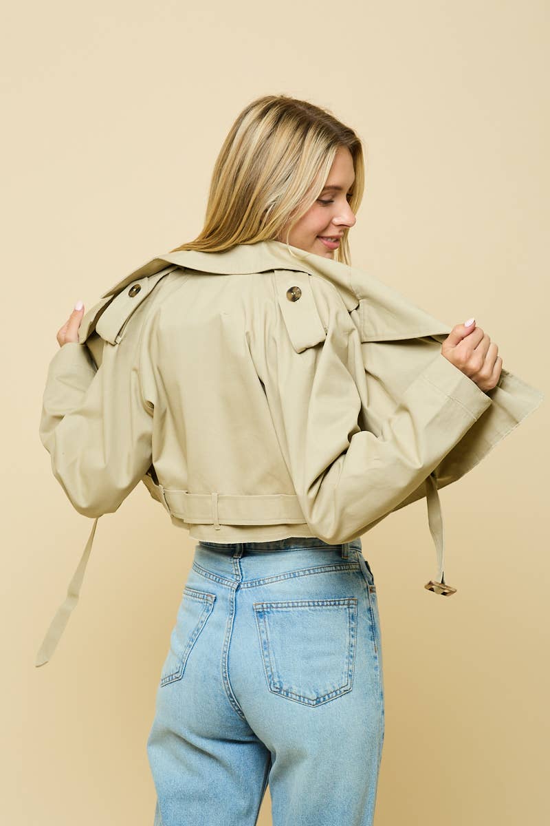 ANWND - Vendita all'ingrosso Giacca - Donna - 2509 - GIACCA TRENCH CORTA9