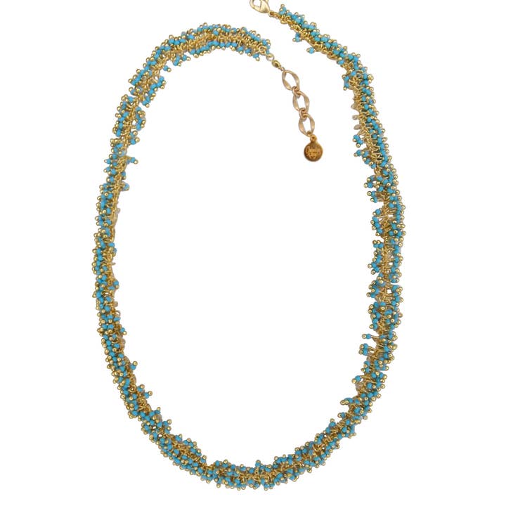 Colar Sprinkles Curto em Turquesa por atacado de Catherine Page Jewelry