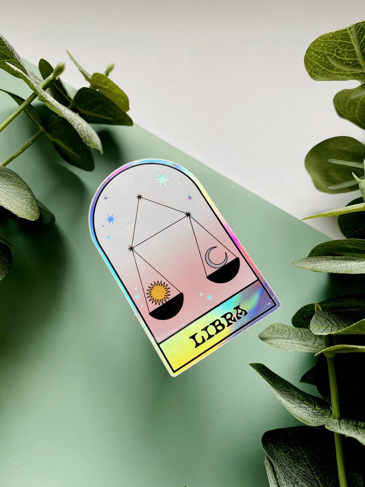 Ark Made - Vente Autocollant - Autocollant holographique du zodiaque Balance1