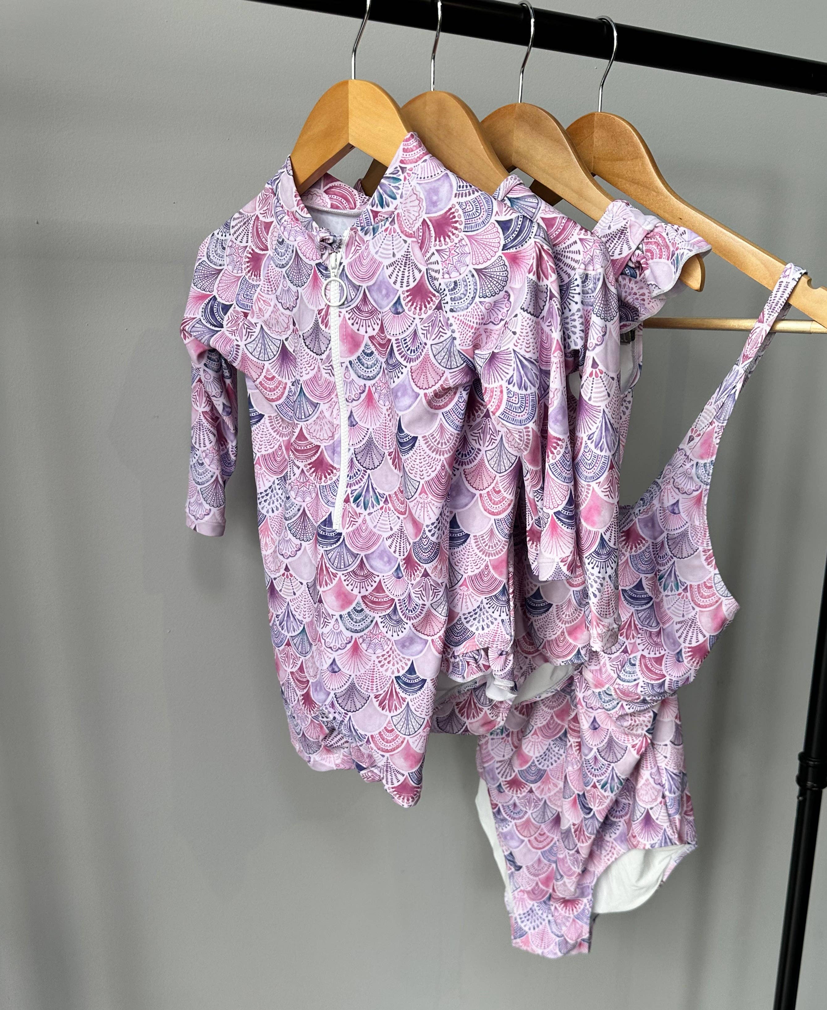 Current Tyed Clothing - Wholesale Rashguard - Kids - The "Sofia" Ruffle Rashguard Suit3