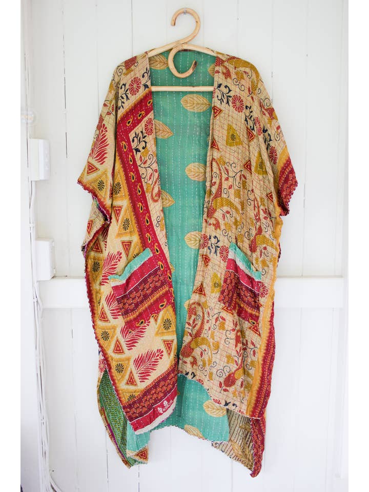 Renew Vintage - Wholesale Kimono – Women's - Kantha Ruana8