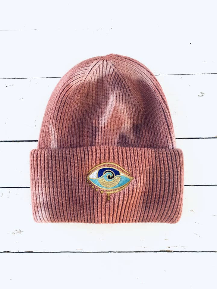 Bonnet Tie Dye Cuff Brun pour la vente par SEA NO EVIL