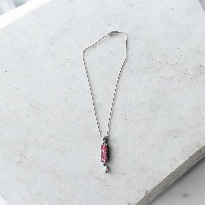 Buckaroo Bling LLC dba Bling Boheme - Wholesale Pendant/Charm Necklace - Final Clearance 16-inch Silver & Enamel Necklace - Lot of 32