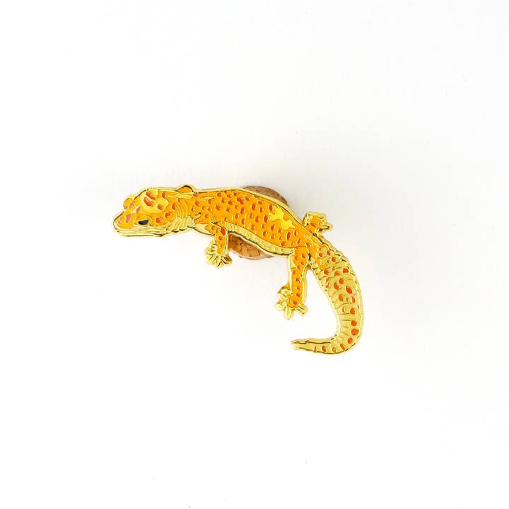 Stemcell Science Shop β wholesale Lapel pin/button β Leopard Gecko Enamel Pin (Eublepharis macularius)
