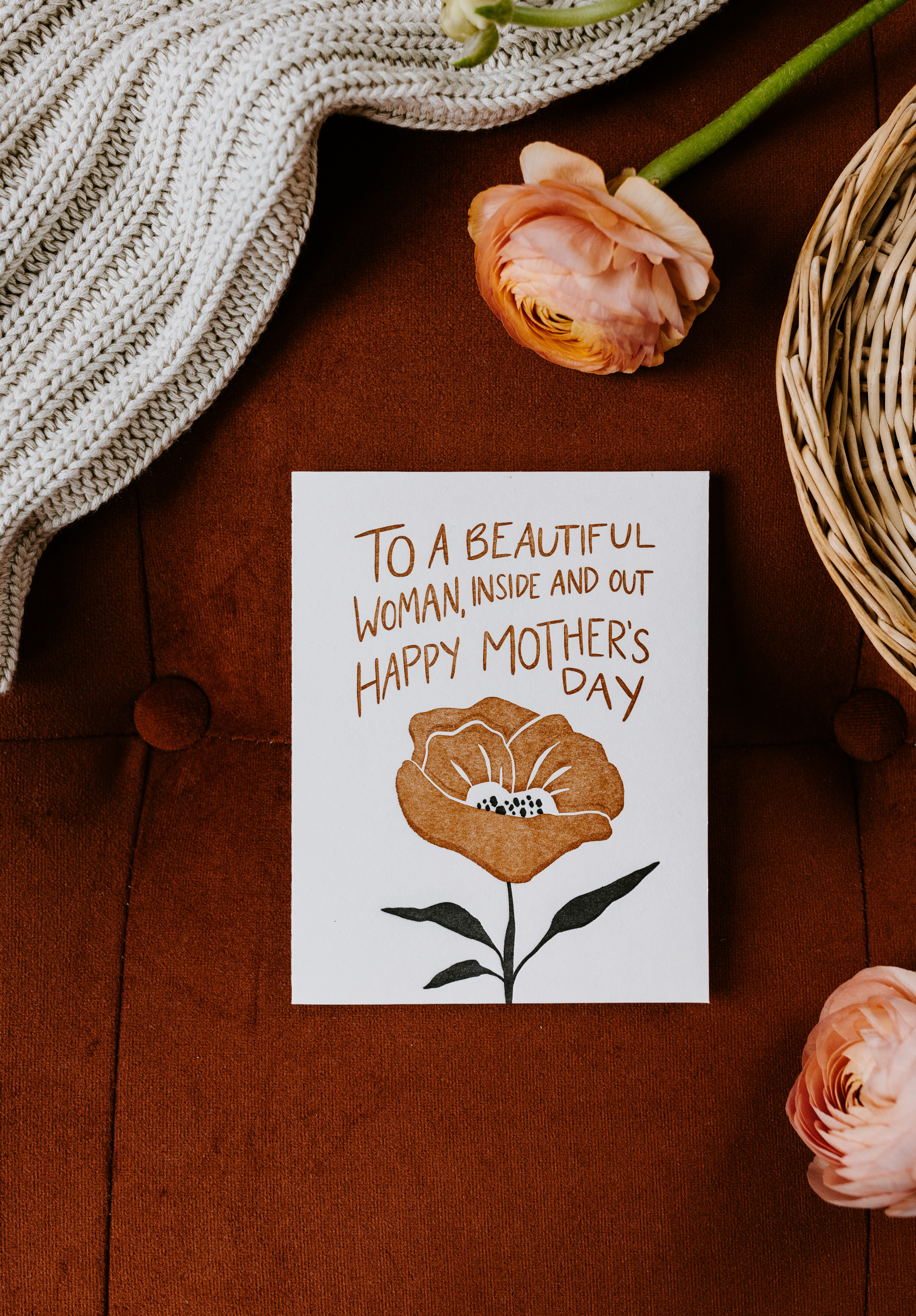 Lake Erie Design Co. - Wholesale Mother's Day Card - To a Beautiful Woman - Happy Mother's Day - Poppy - Card2