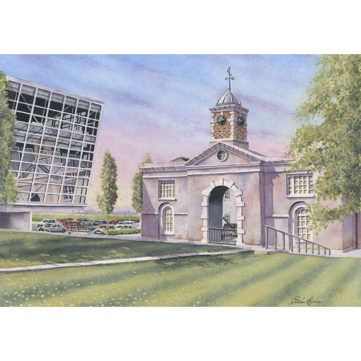 The Clock Tower, Devoy Barracks, Naas - Art Print for wholesale by Sean Curran