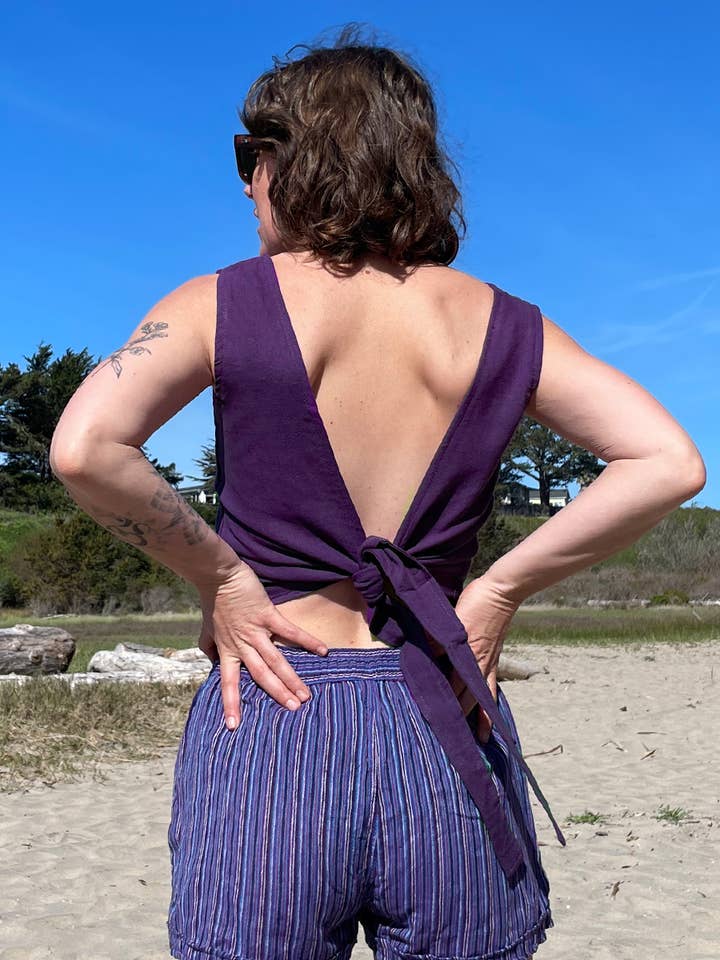 Zig Zag Asian Collection - Venta al por mayor Camiseta sin mangas - Mujer - Top con lazo trasero13