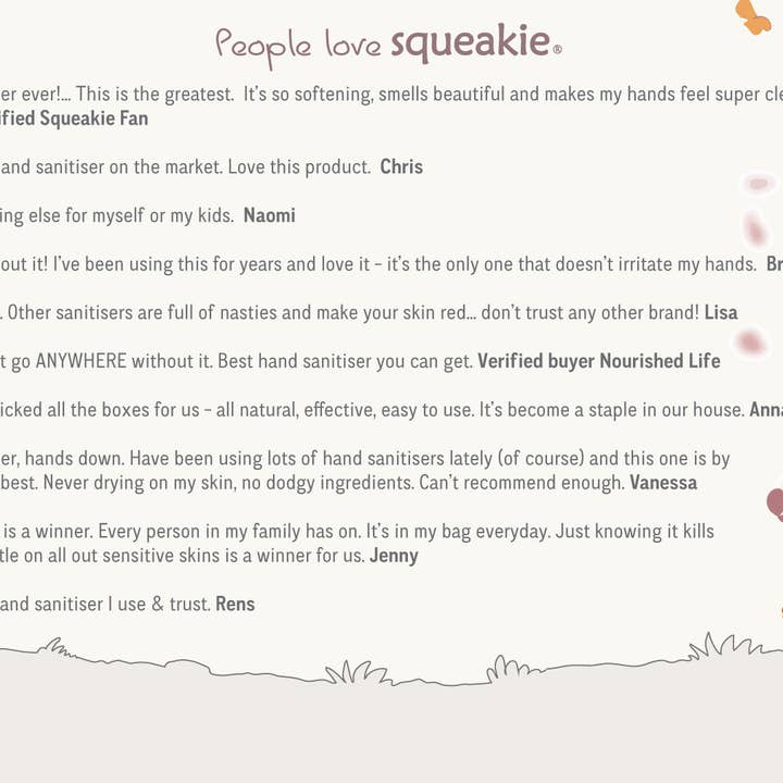 Squeakie – wholesale Hand sanitiser – Squeakie® 250ml Ecopack