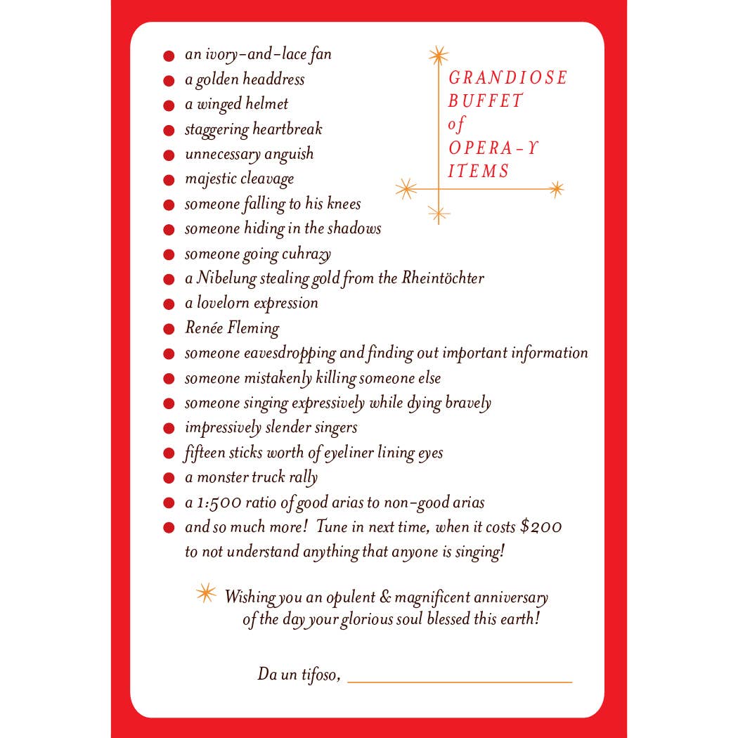 Fomato - Wholesale Birthday Card - Opera Birthday Card2