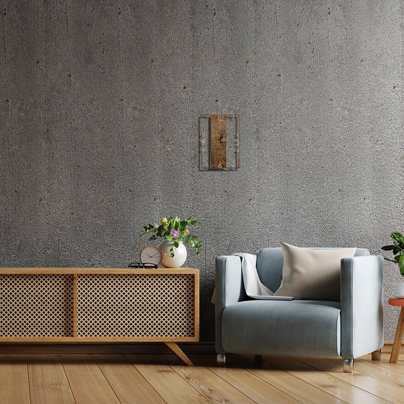 PromiDesign - Vendita all'ingrosso Orologi da parete - Grande orologio da parete rettangolare verticale in legno10