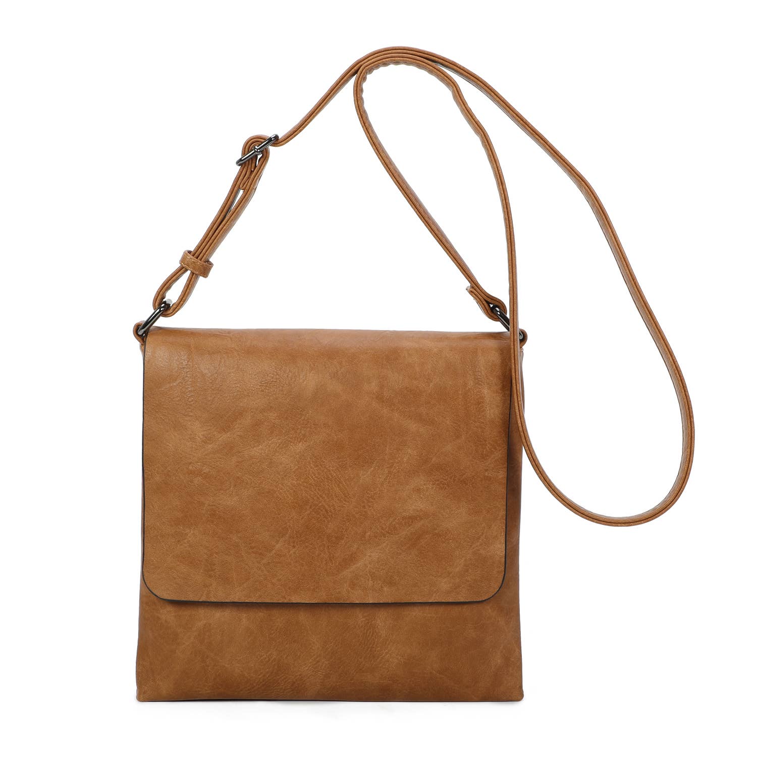 INES DELAURE - Wholesale Messenger Bag - Women's - Zipped flat pouch with soft and very practical flap4