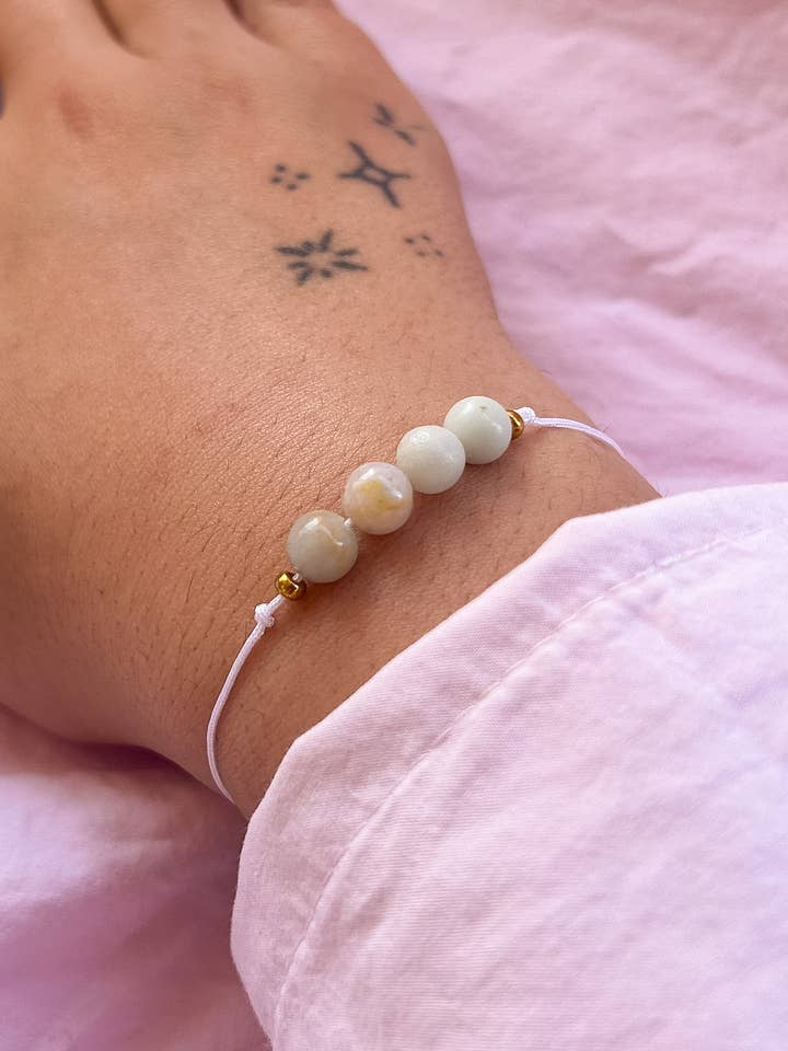 Bracciale in filo di amazzonite, bracciale calmante per la vendita all'ingrosso da parte di Nevele Official