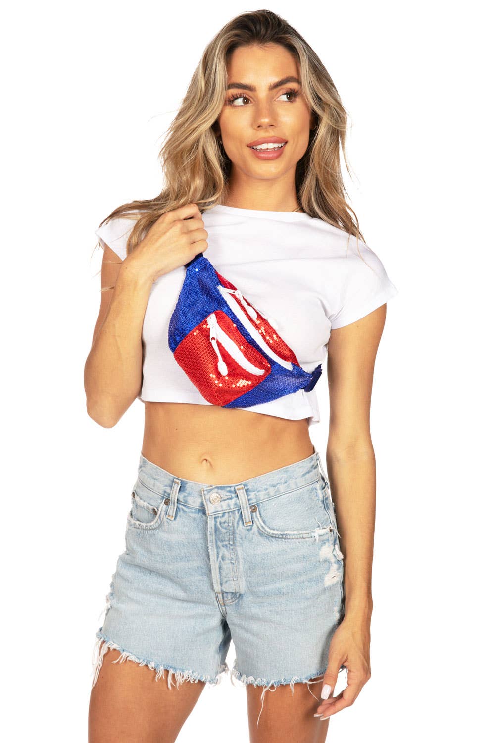 Tipsy Elves - Wholesale Belt Bag - Women's - Rockets Red Glam USA Fanny Pack3