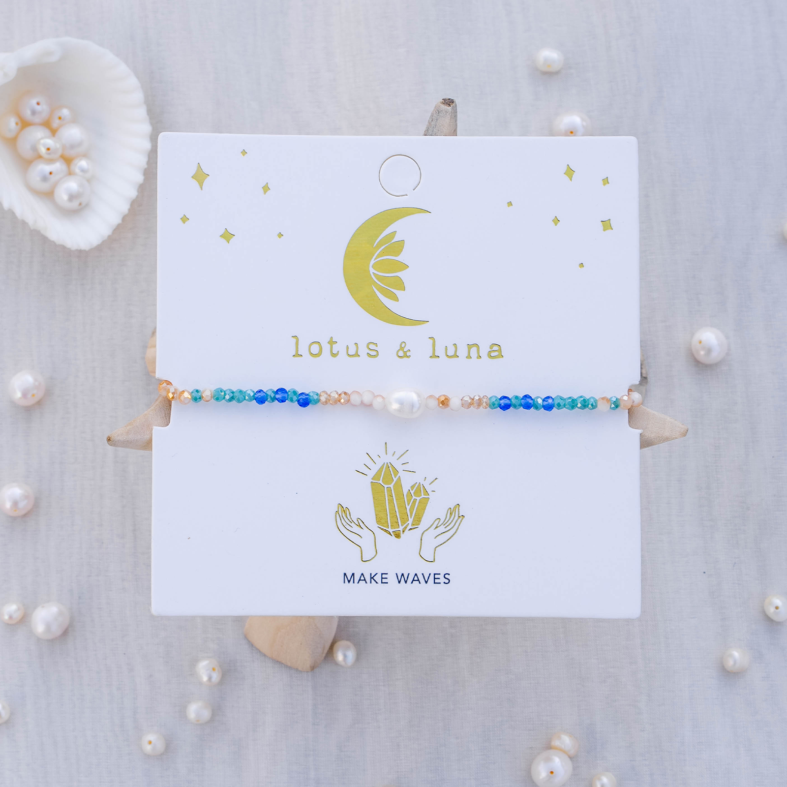 Lotus and Luna - Vente Bracelet de perles - Bracelet « Make Waves » Goddess2