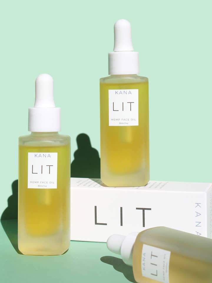 L I T premium facial oil blend for wholesale by Kana Skincare