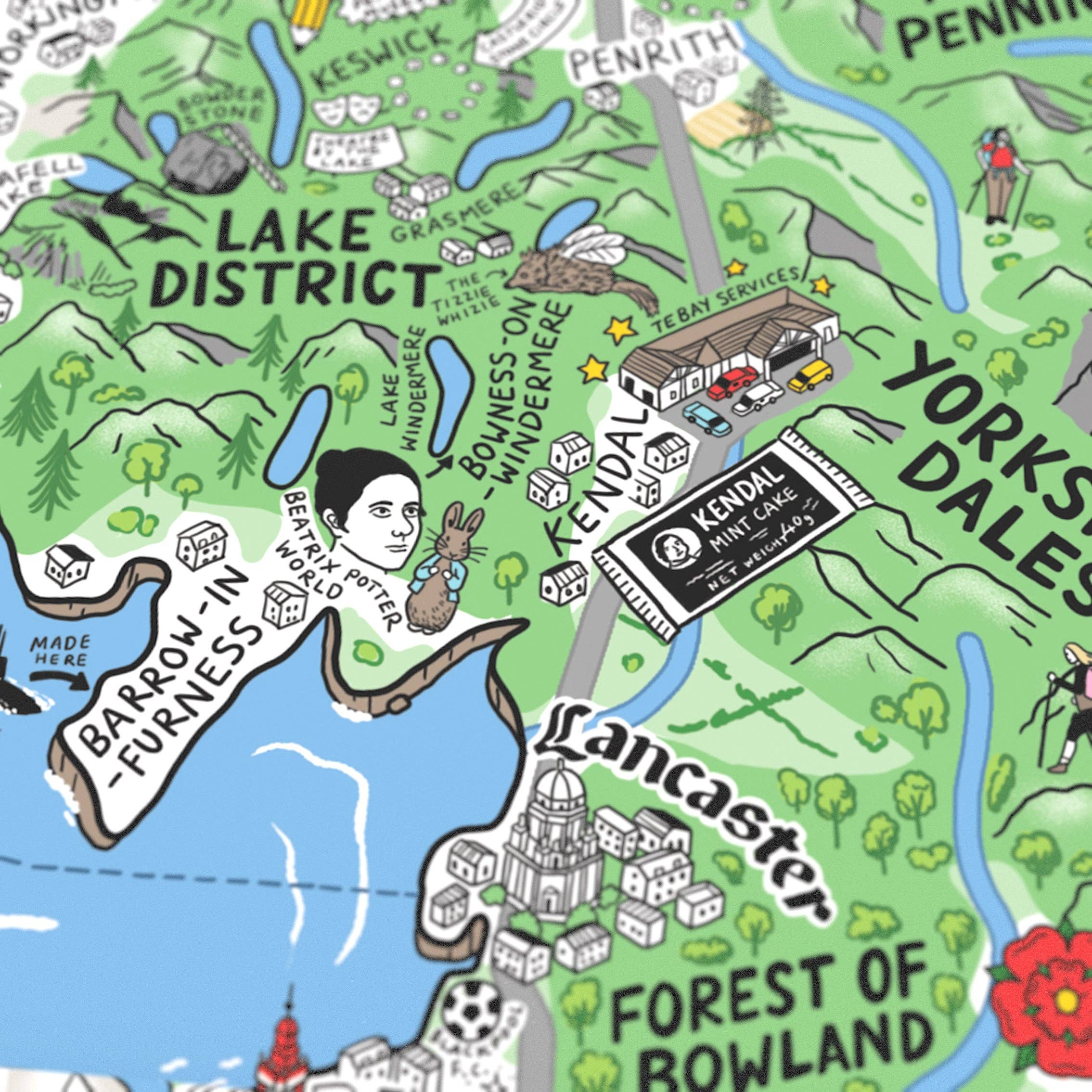 Evermade – wholesale Art print – Hand Drawn Map of Great Britain & Ireland Art Print13