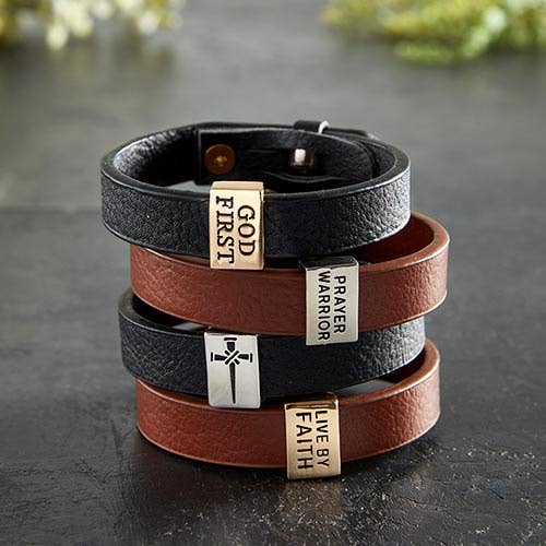 Faithworks by Creative Brands - Wholesale Bangle Bracelet - Leather Bracelet - Live By Faith3