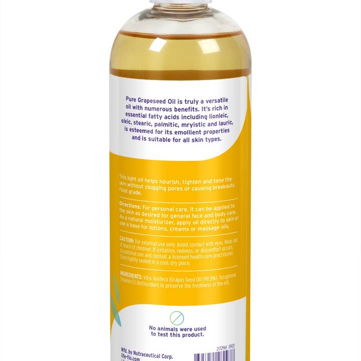 Life-Flo - Wholesale Bath/Body Oil - Pure Grapeseed Oil 16o4