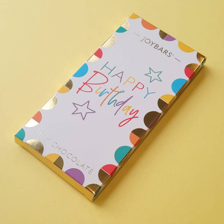 Joypots Ltd - Wholesale Chocolate bar - Happy Birthday - Finest Colombian Milk Chocolate Bar1