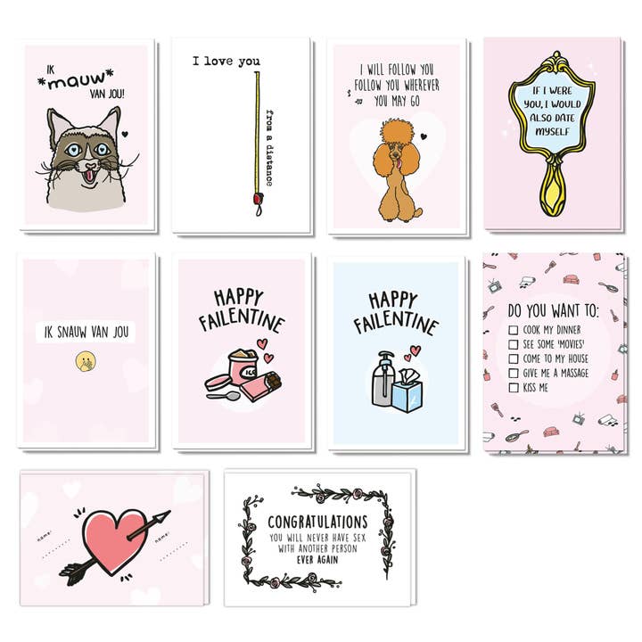 liefs jansje - Wholesale Valentine's Day Card - Valentijnskaarten | 10 x Grappig