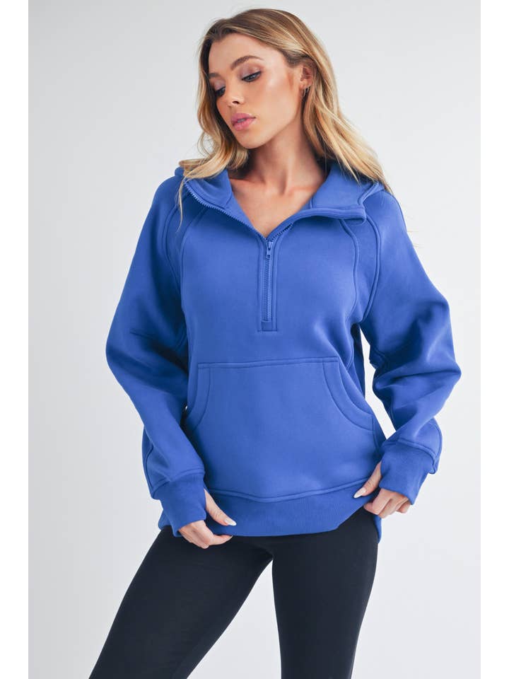 AEMI + CO - Wholesale Hoodie - Women's - 990DK Long Drea Half-Zip Hoodie 234
