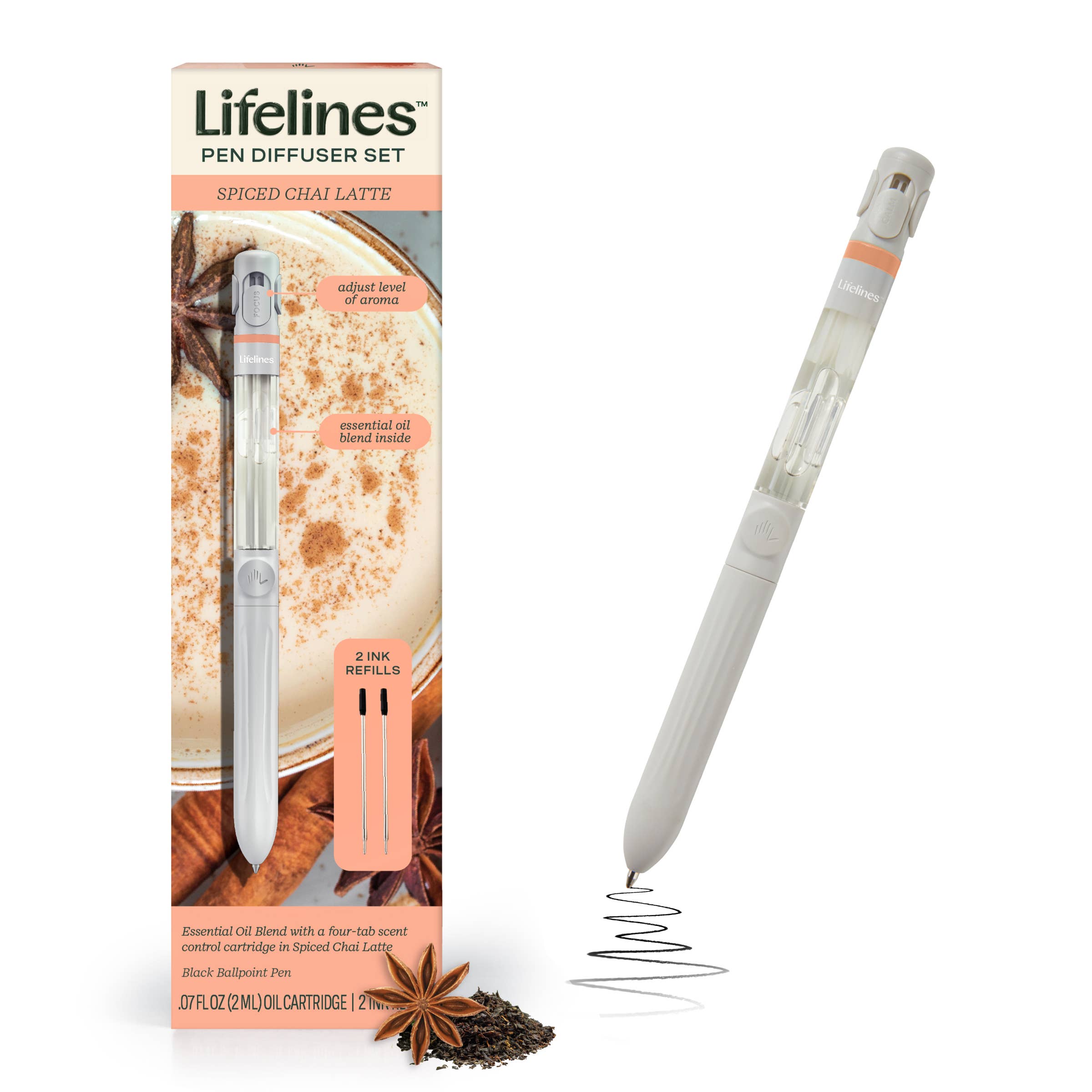Lifelines - Wholesale Pen - Yummy Pen Diffuser - Spiced Chai Latte0