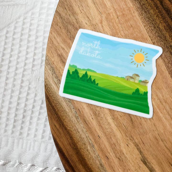 Sticker van North Dakota voor wholesale door Sagie May Design Co