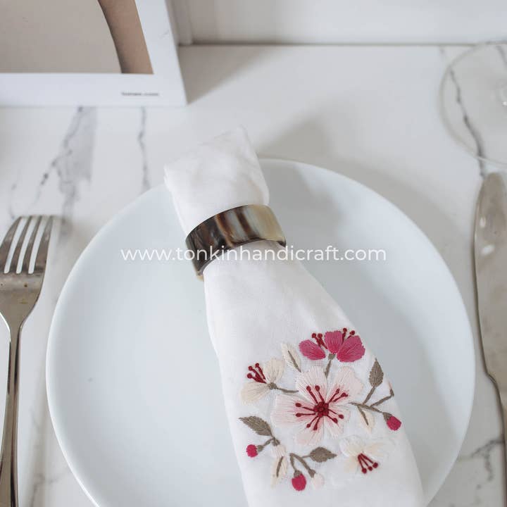 Tonkin Handicraft - Wholesale Napkin Ring - Buffalo Horn Short Napkin Ring6