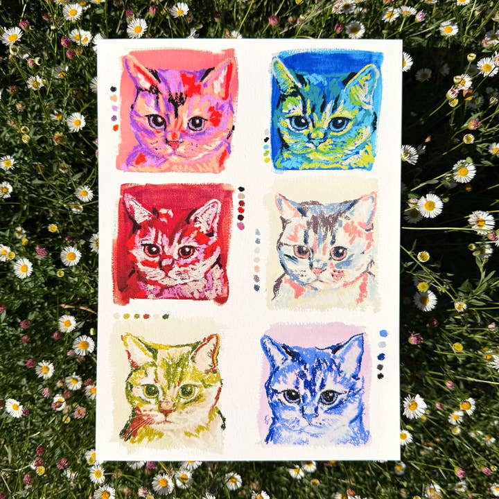 Julia Ockert - Wholesale Art print - Quirky Kitty Cats Art Print9
