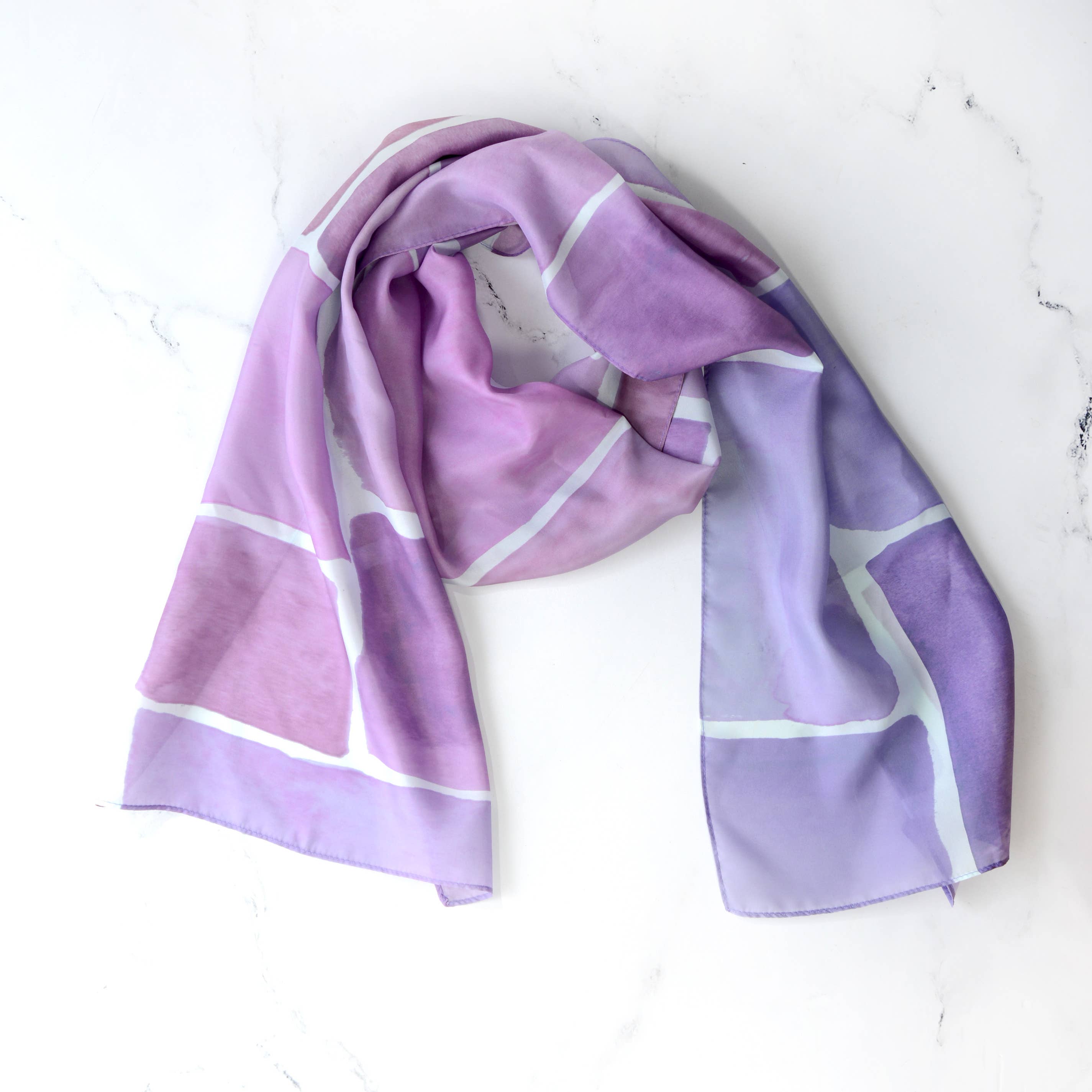 Antenna Studio - Venta al por mayor Bufanda - Mujer - Pañuelo de seda de diseñador con estampado «Pebbles Night»3