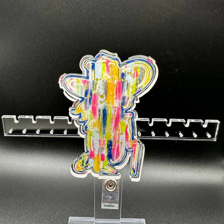 Porta-Emblemas Coronel Reb com Desenho Abstrato Colorido por atacado de Hello Darling Designs