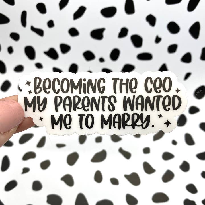 Klar wird zum CEO Vinylaufkleber für den Großhandel von Michaela Shailene LLC