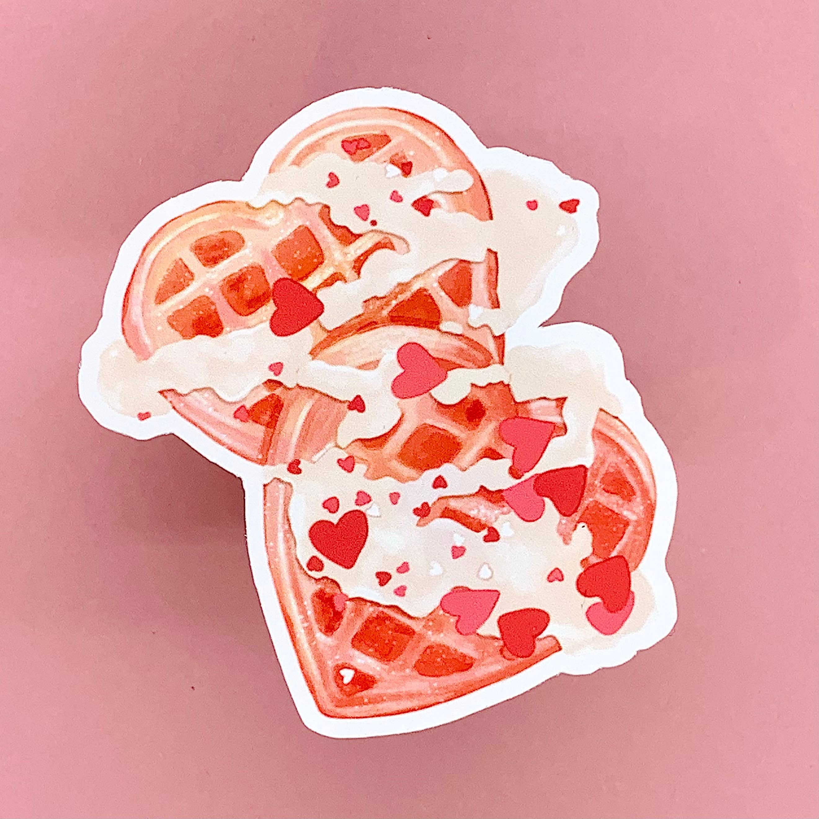 BubblesArtCraft – Adesivo por atacado – Lovely Waffles | Adesivo de comida | Adesivo de sobremesa | Die Cut4