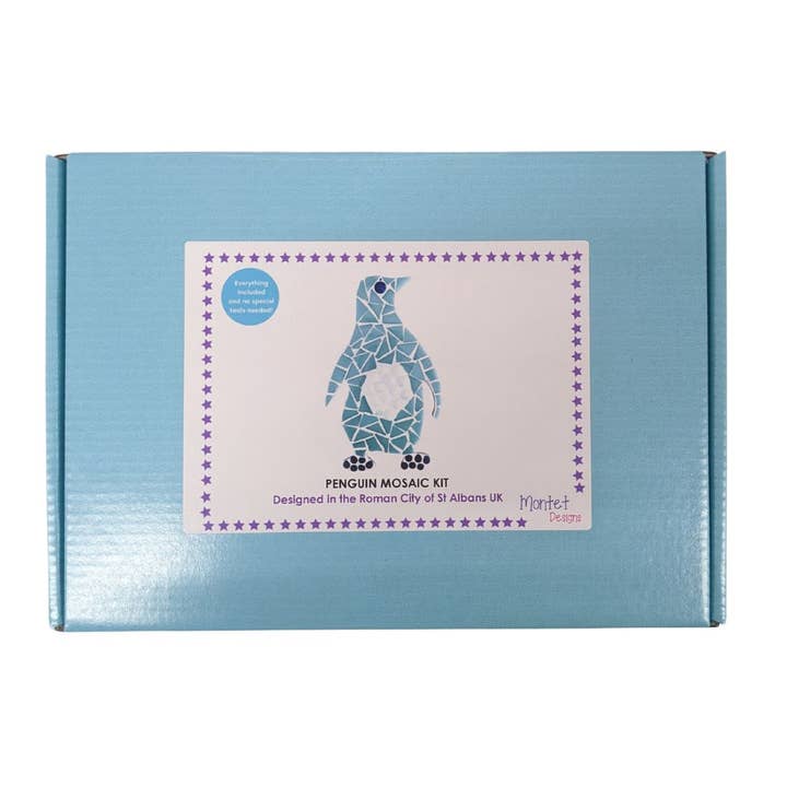 Montet Designs – Engroshandel DIY-hobbysæt – Penguin DIY Mosaik Kit, Craft Box