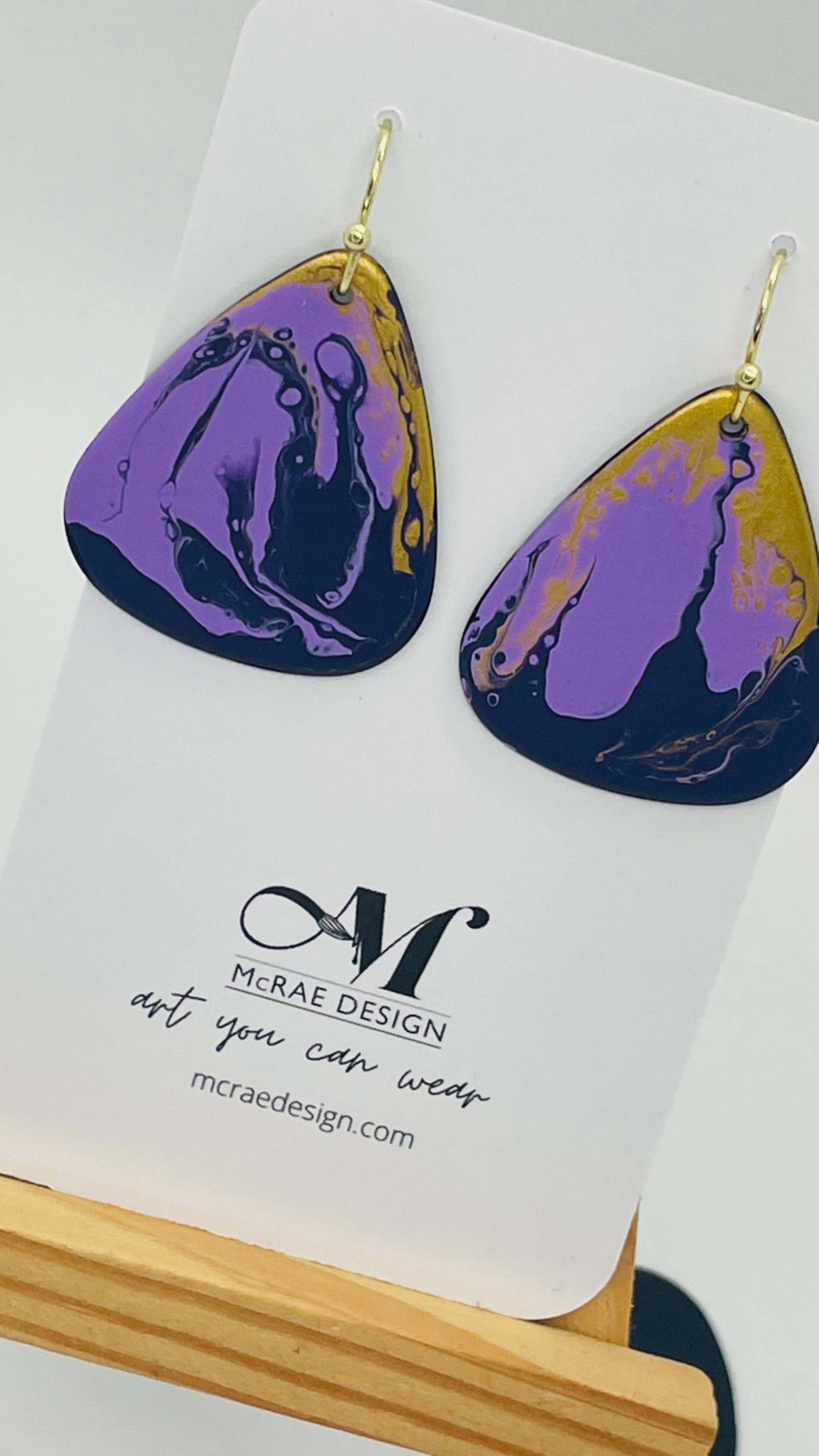 McRae Design - Wholesale Dangle Earrings - Hand Painted Guitar Pick Earrings9