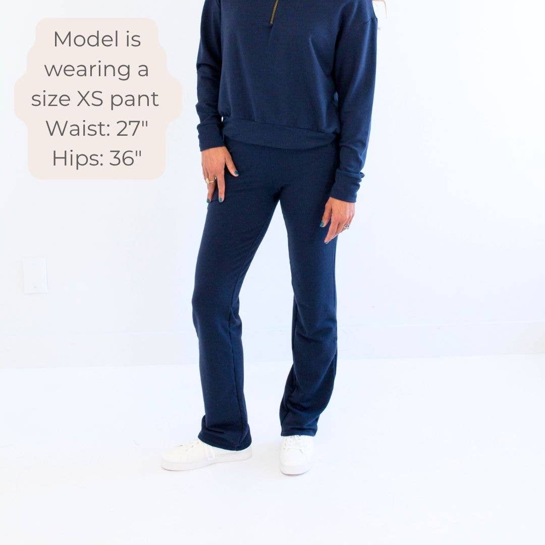 Ang Hill – wholesale Pants – Women's – [PRE-ORDER] Dori Women's Bamboo Wideleg Pants in Navy, Pine, Mocha and Black2