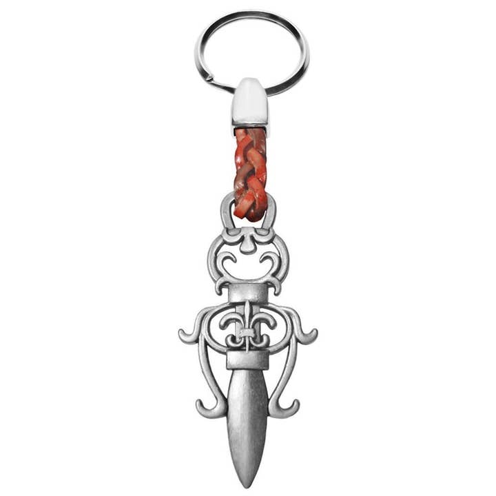 Josvil - Venta al por mayor Llavero - Unisex - LLAVERO CUERO ZAMAK DAGA MEDIEVAL