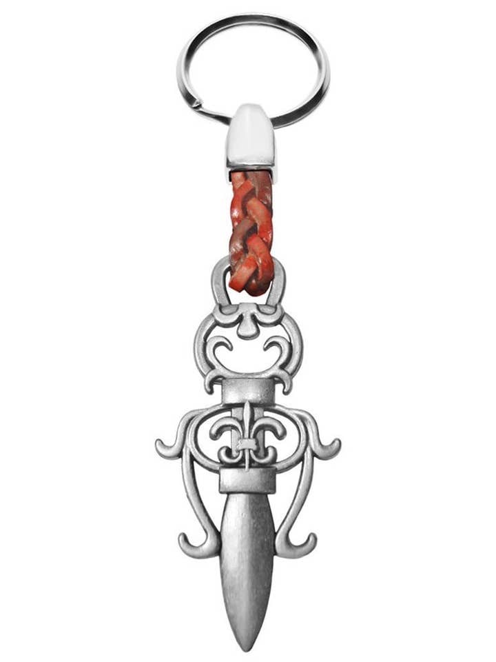 Josvil Schlüsselanhänger mit mittelalterlichem Dolch aus Zamak und Leder für den Großhandel von Josvil