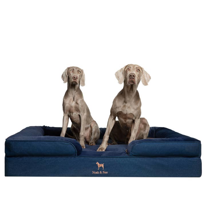 NOAH AND PAW LLC – Großhandel Haustierbett – Katze/Hund – Orthopädisches Haustierbett aus Denim, Memory-Schaum, mit kühlendem Gel durchzogen4